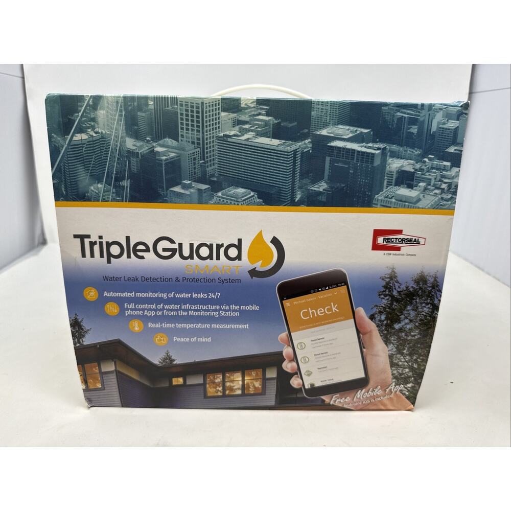 RECTORSEAL TripleGuard Smart 3/4" Water Leak Detection & Protection System NIB
